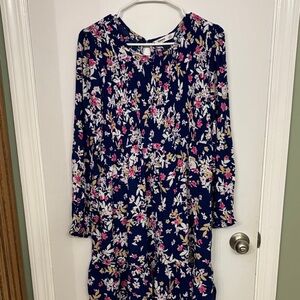 Maternity Floral Long Sleeve Dress